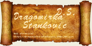 Dragomirka Stanković vizit kartica